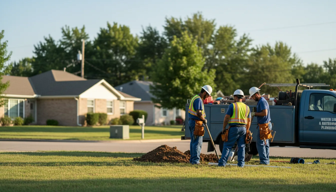 Residential water line and bathroom plumbing service in Folsom, LA
